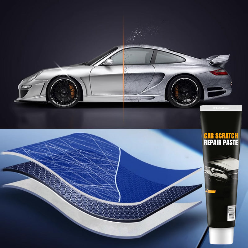 Pâte réparatrice pour rayures de voiture – Élimine les rayures légères en quelques secondes, convient à toutes les peintures ! ✨