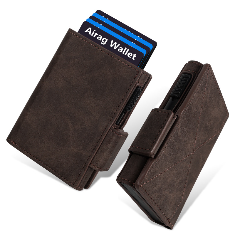 📲🛡️ Bouclier Intelligent | Portefeuille AirTag & RFID à Technologie Pop-Up ⚡【Promo -50%】