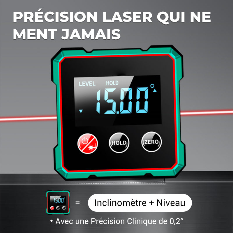 LaserPro Magique | Rapporteur d’angle digital magnétique avec projection laser