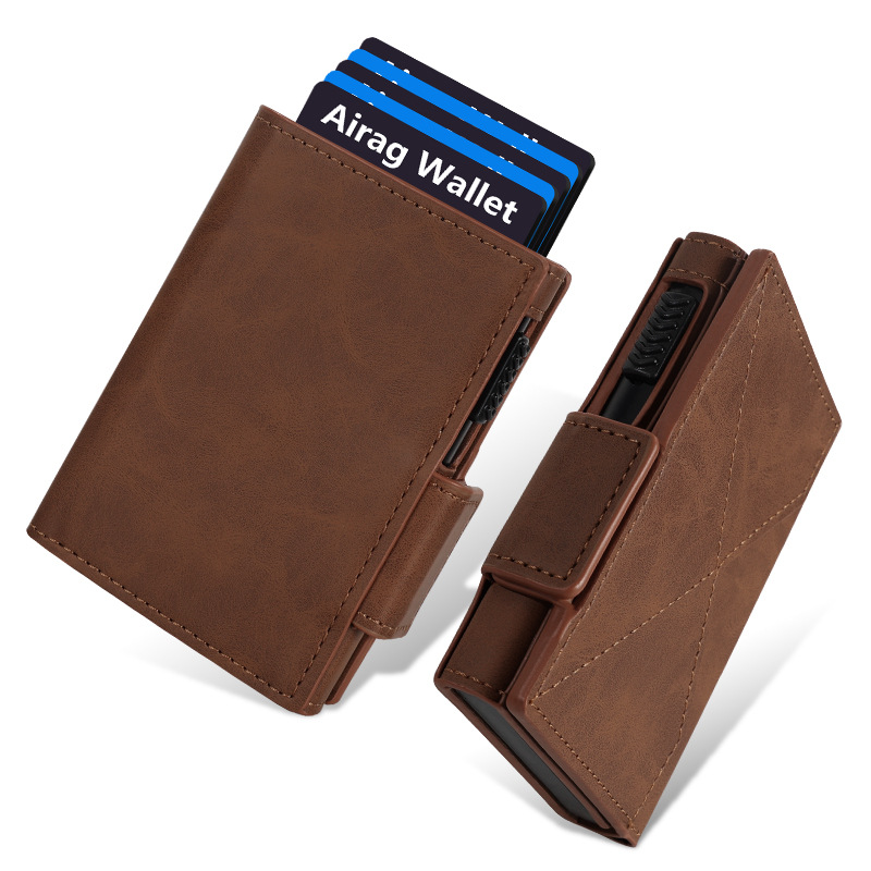 📲🛡️ Bouclier Intelligent | Portefeuille AirTag & RFID à Technologie Pop-Up ⚡【Promo -50%】