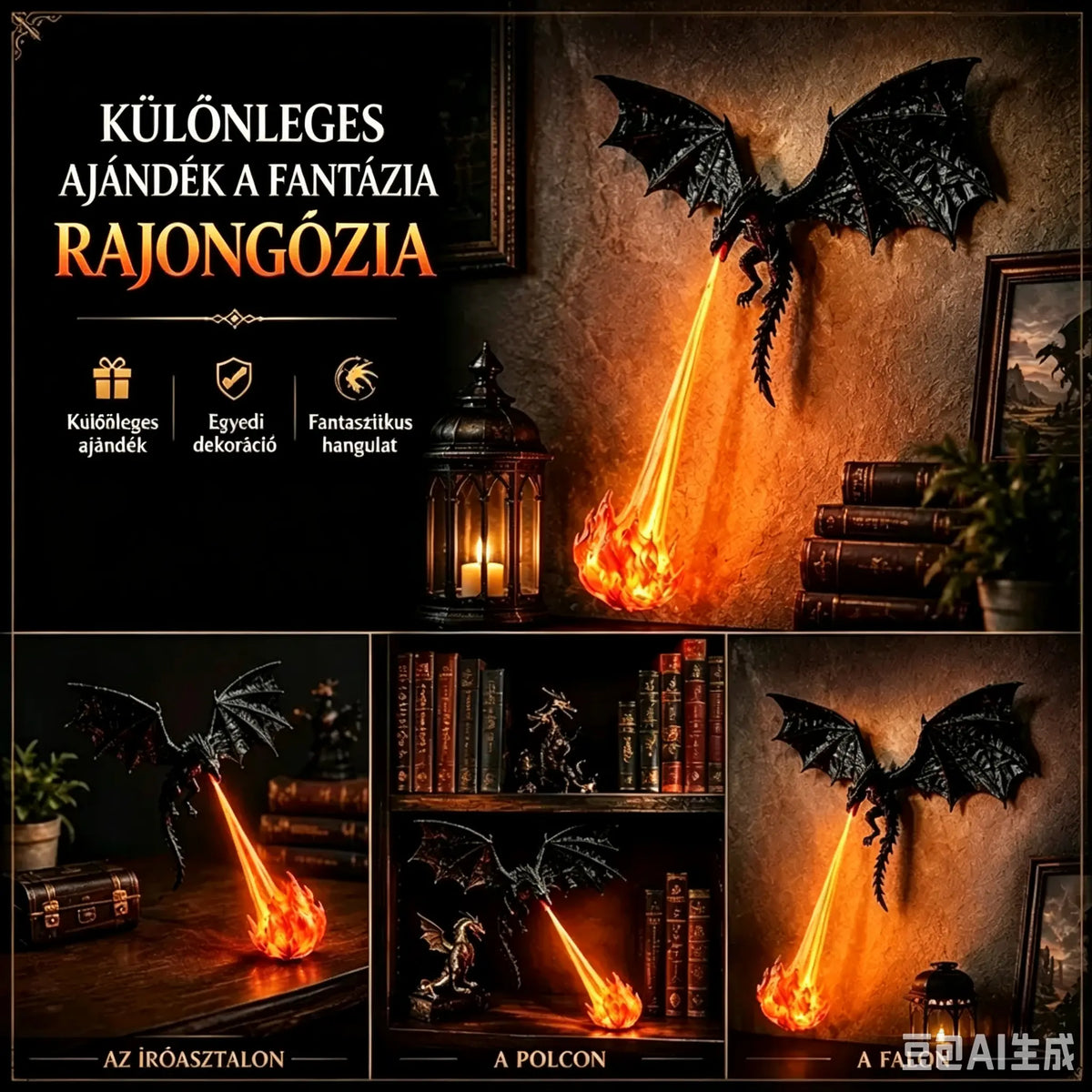 🐉🔥 Dragon Magique cracheur de feu