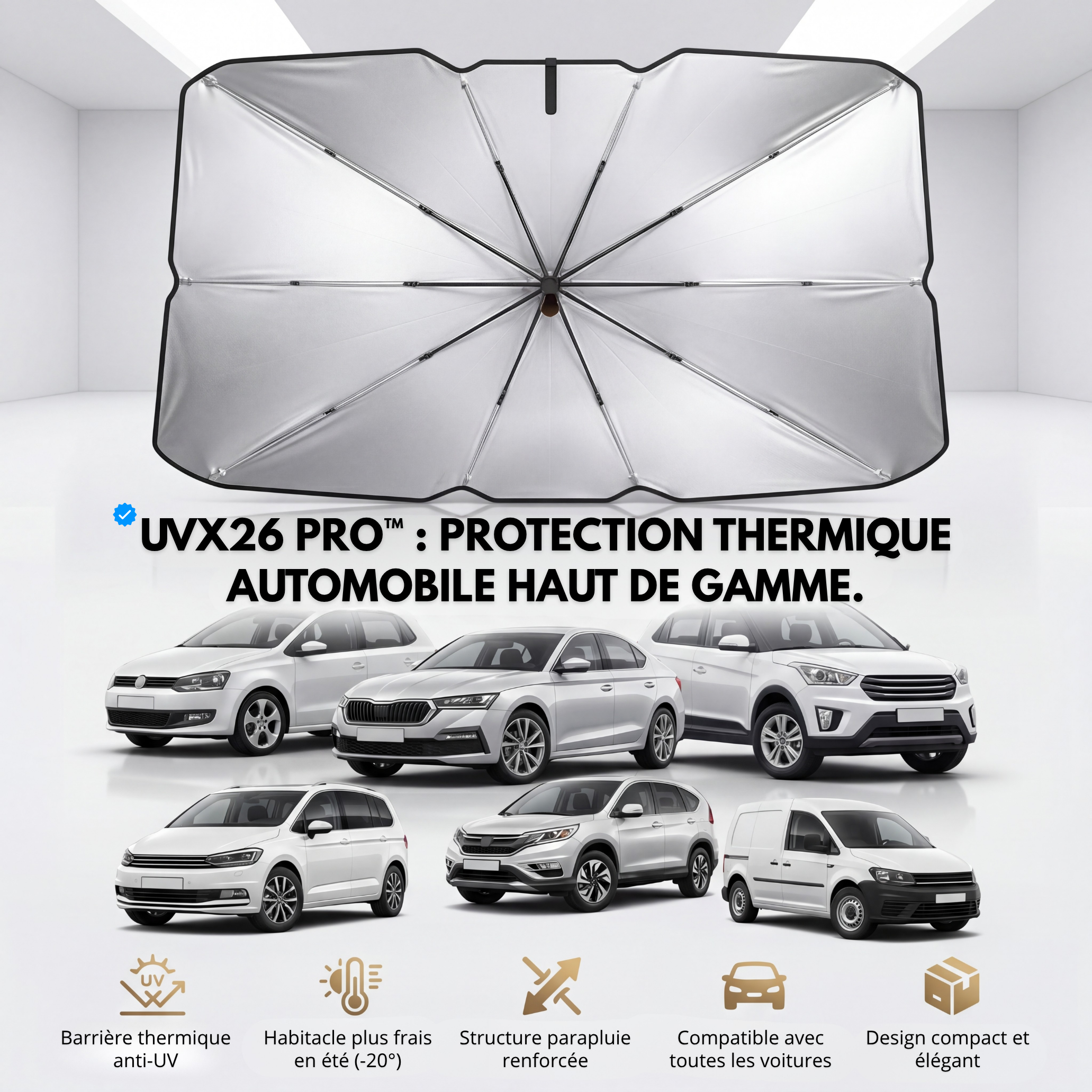Pare-Soleil Avant Anti-Chaleur UVX 26 PRO™
