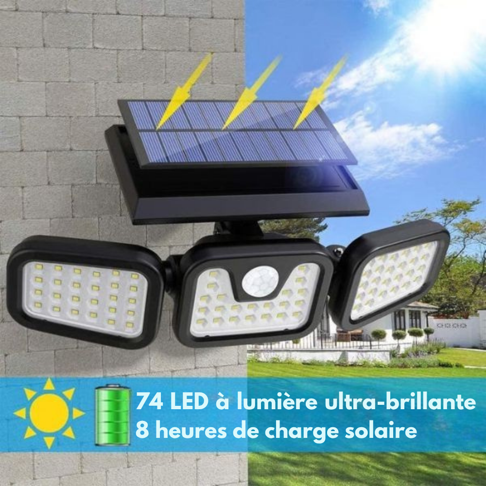 LumiGarde™ | Lampe murale Magique à LED solaire - Éclairez et sentez-vous en sécurité chez vous
