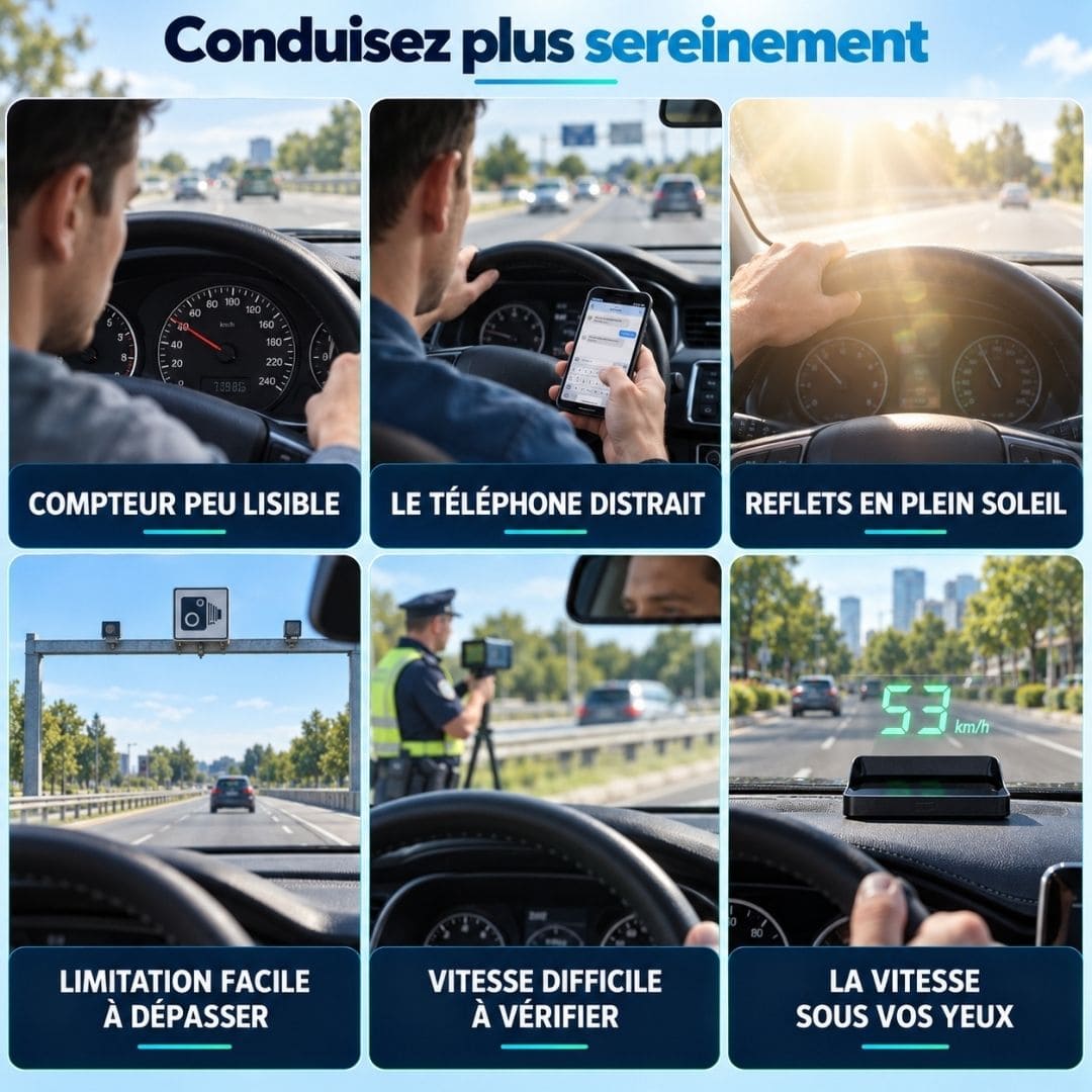 Compteur GPS Pare-Brise – Plus Aucun Excès de Vitesse Involontaire
