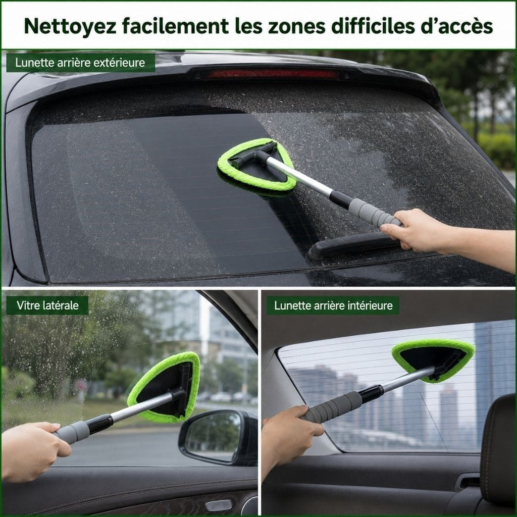 Nettoyeur pare-brise en microfibes Magique – Lave sans laisser de traces
