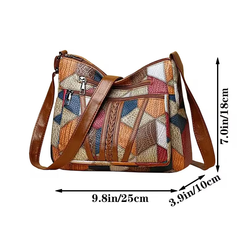 Ozina | Sac à main en cuir mosaïque