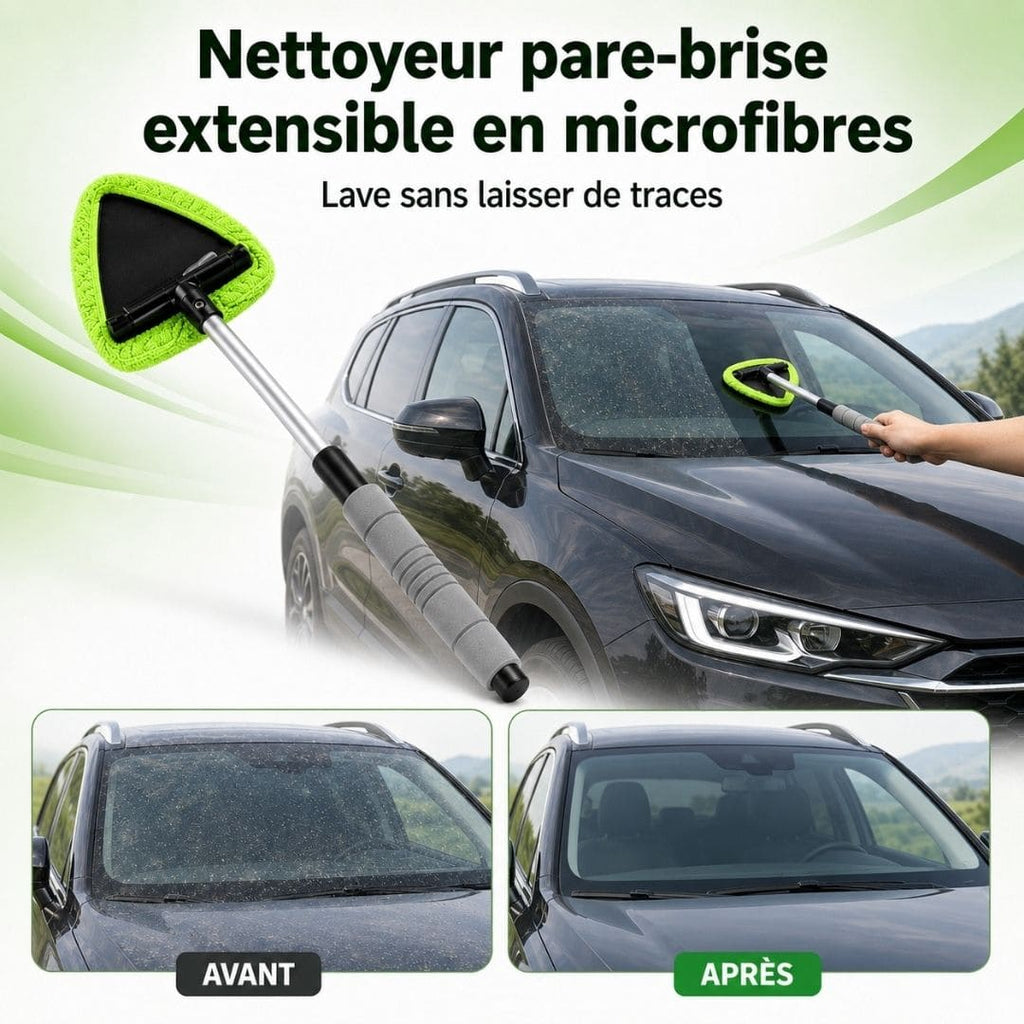 Nettoyeur pare-brise en microfibes Magique – Lave sans laisser de traces