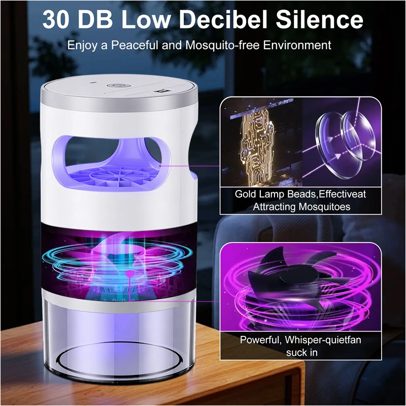 💡 Appareil Magique Anti-Insectes LED d'Intérieur – Capture Physique, Silencieux & Veilleuse ✨