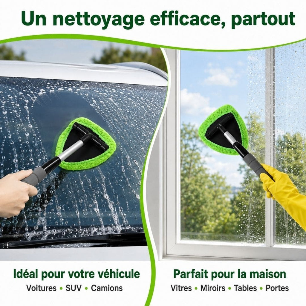 Nettoyeur pare-brise en microfibes Magique – Lave sans laisser de traces