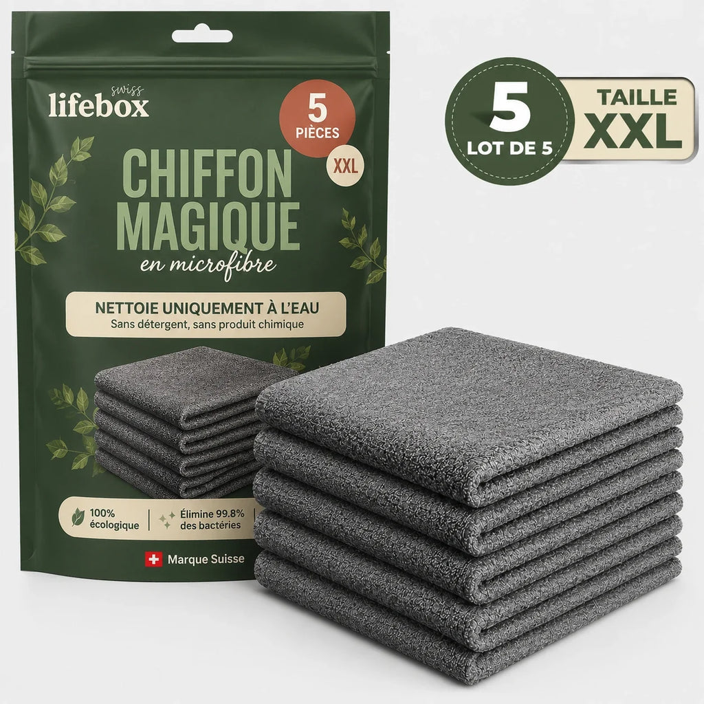 Chiffon Magique en microfibre ( lot de 5 pièces ) *