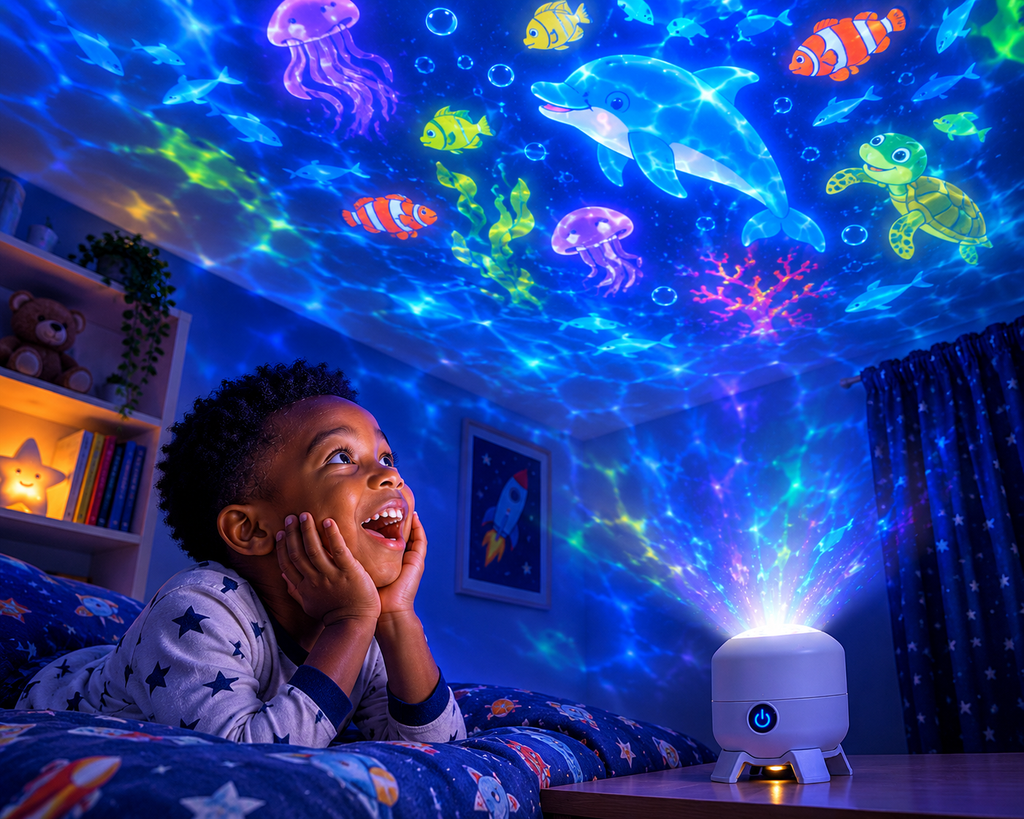 Projecteur Magique Rotatif à effet dynamique✨