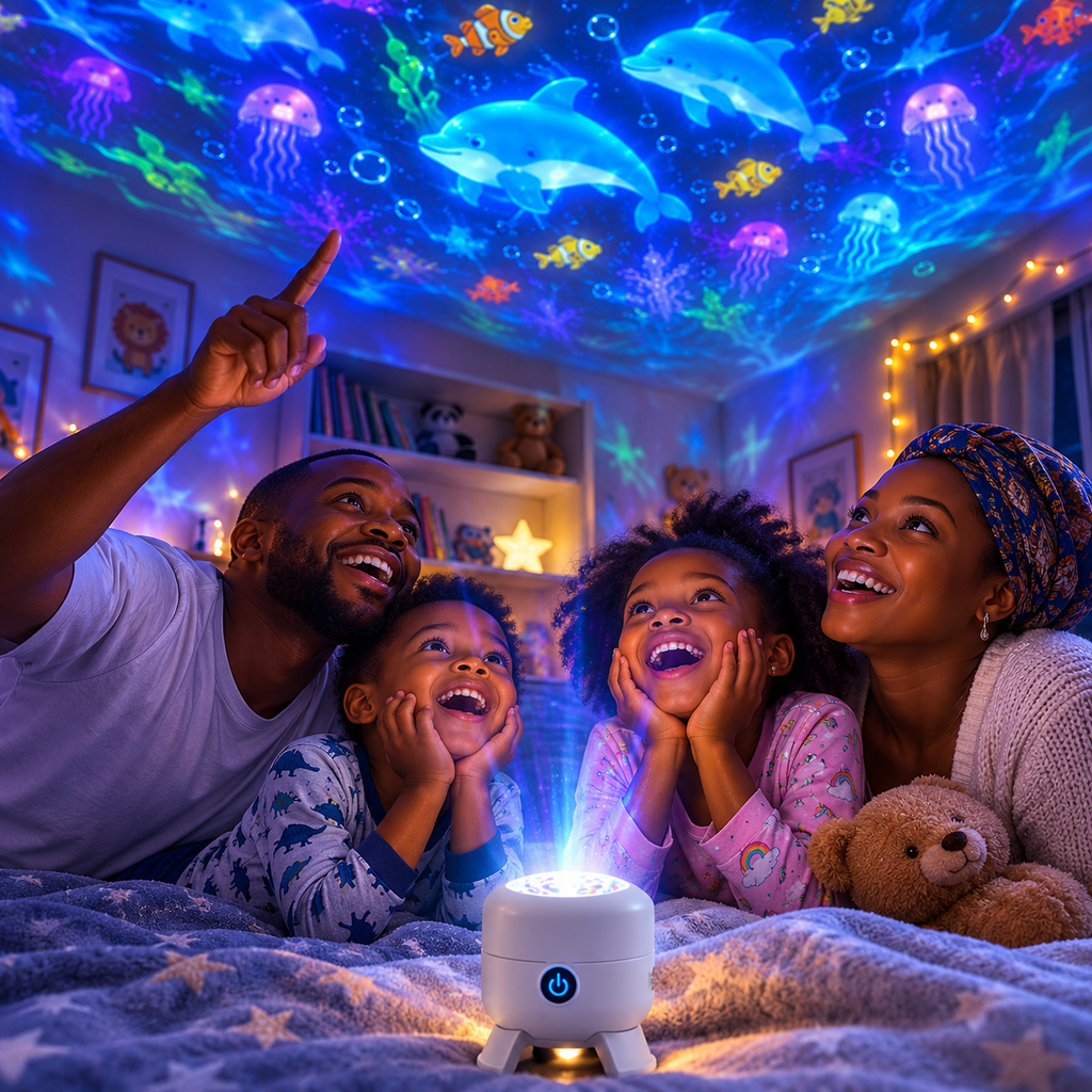 Projecteur Magique Rotatif à effet dynamique✨