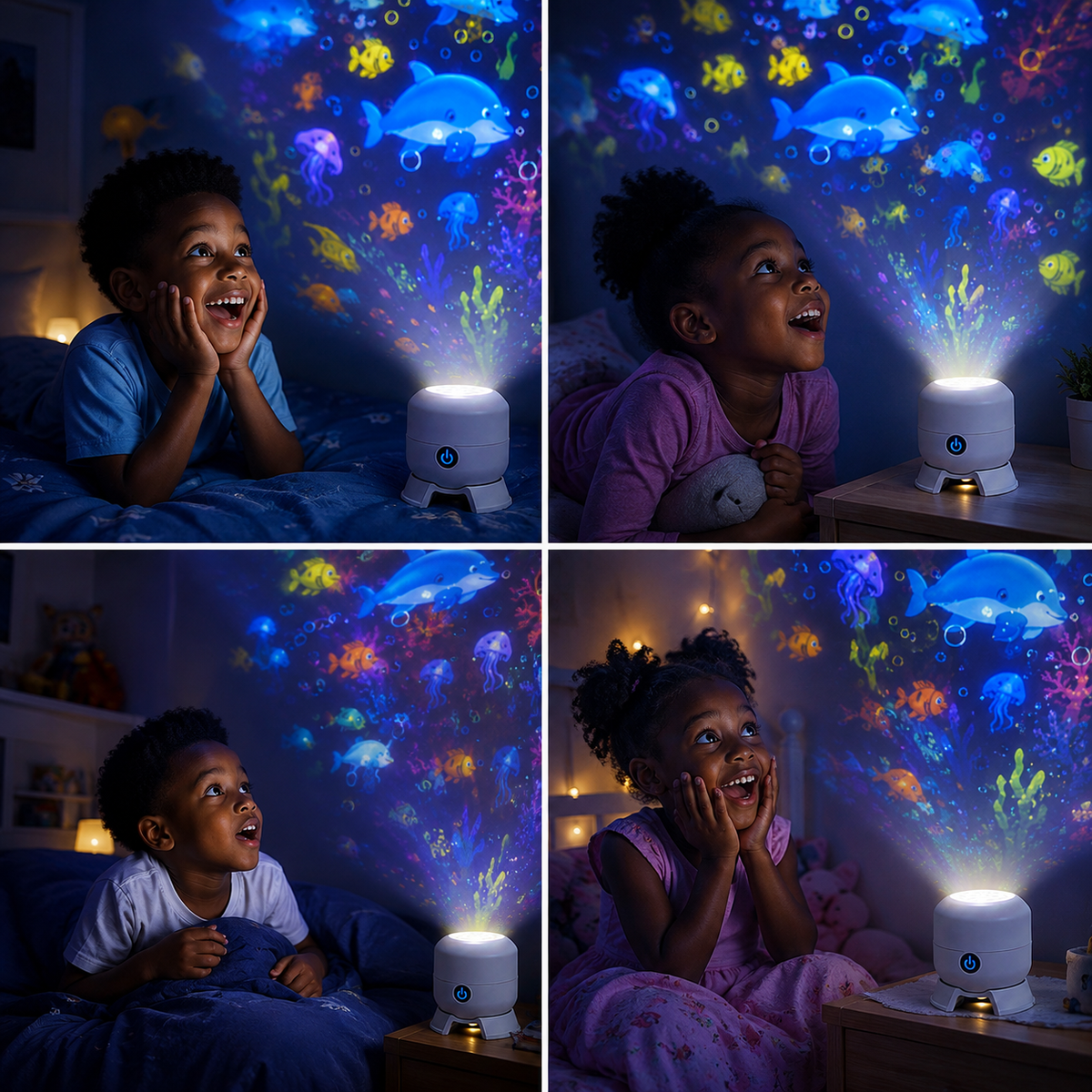 Projecteur Magique Rotatif à effet dynamique✨
