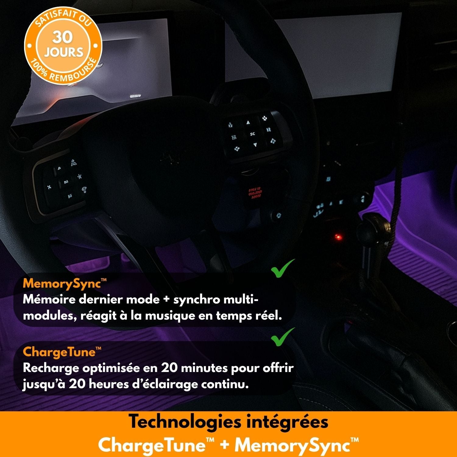 Lampe LED Magique™ – Transformez l’ambiance de votre voiture en un instant
