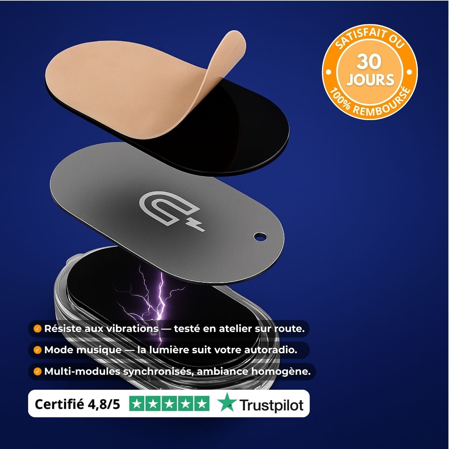 Lampe LED Magique™ – Transformez l’ambiance de votre voiture en un instant