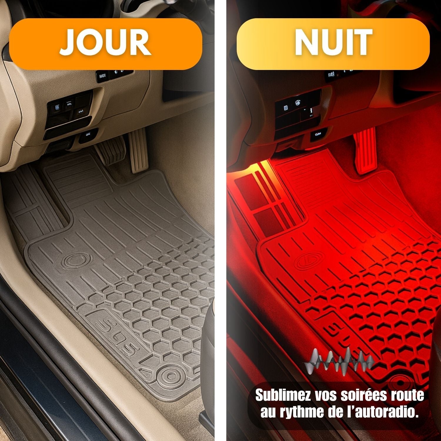 Lampe LED Magique™ – Transformez l’ambiance de votre voiture en un instant
