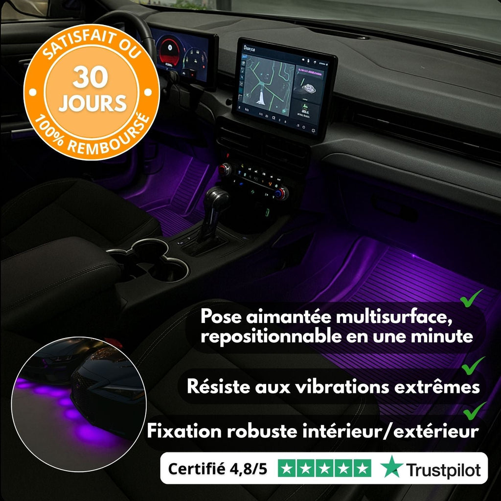 Lampe LED Magique™ – Transformez l’ambiance de votre voiture en un instant