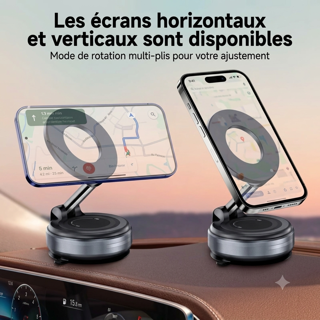 🔥Support Téléphone Magique Magnétique Rotation 360°