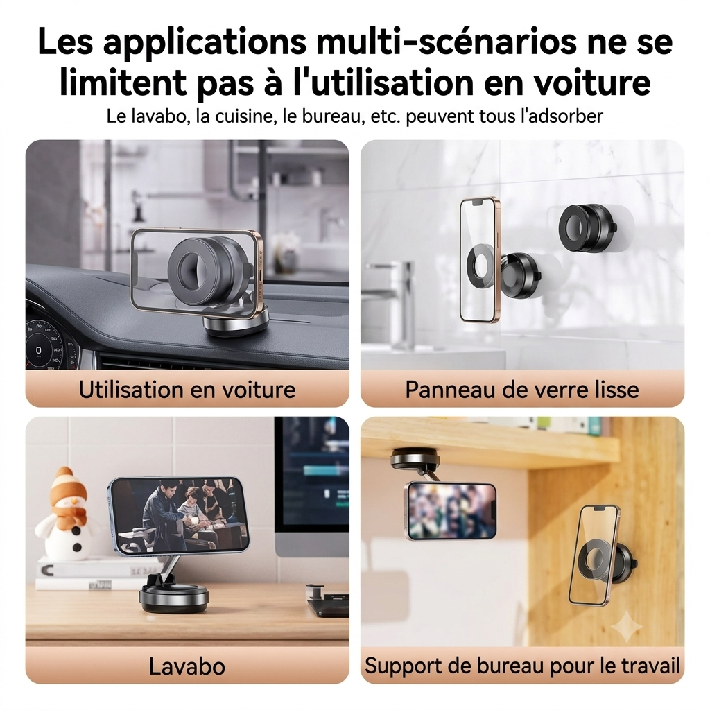 🔥Support Téléphone Magique Magnétique Rotation 360°