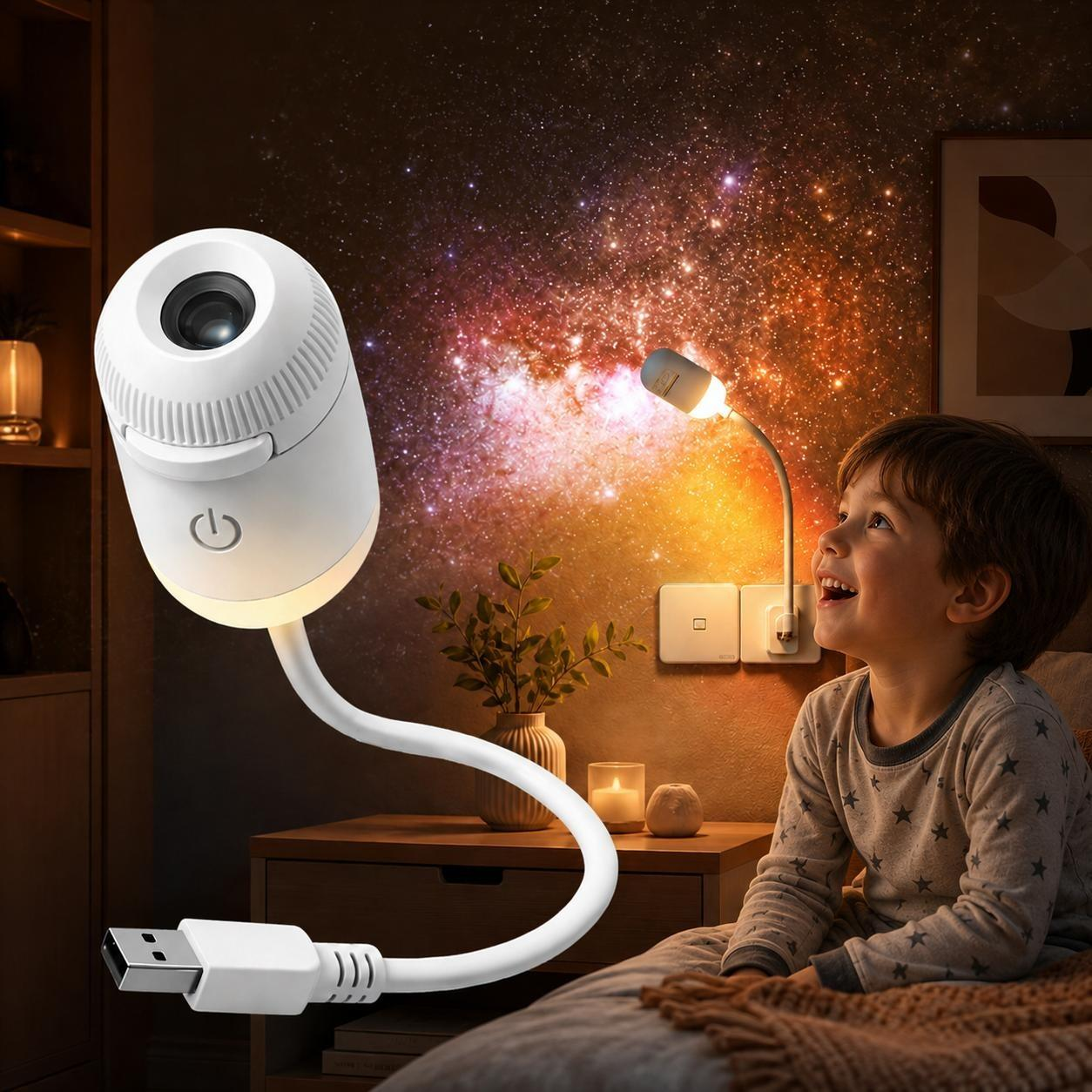 Projecteur Magique galaxie 2 en 1 USB Lumière d'Ambiance LED