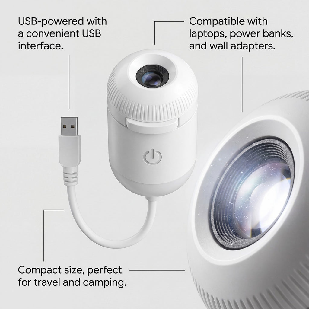 Projecteur Magique galaxie 2 en 1 USB Lumière d'Ambiance LED