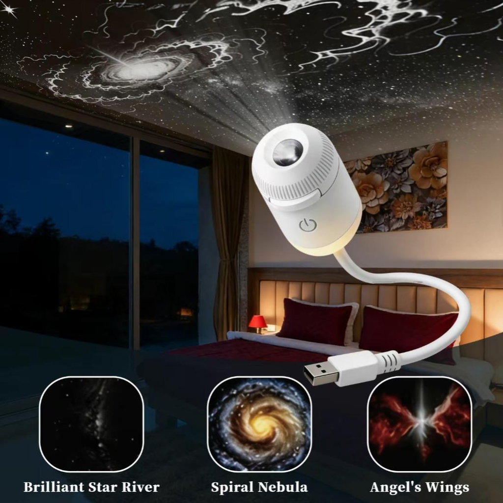 Projecteur Magique galaxie 2 en 1 USB Lumière d'Ambiance LED