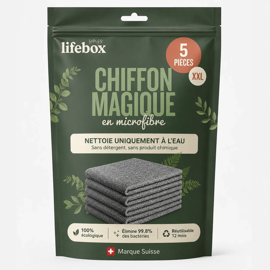 Chiffon Magique en microfibre ( lot de 5 pièces ) *