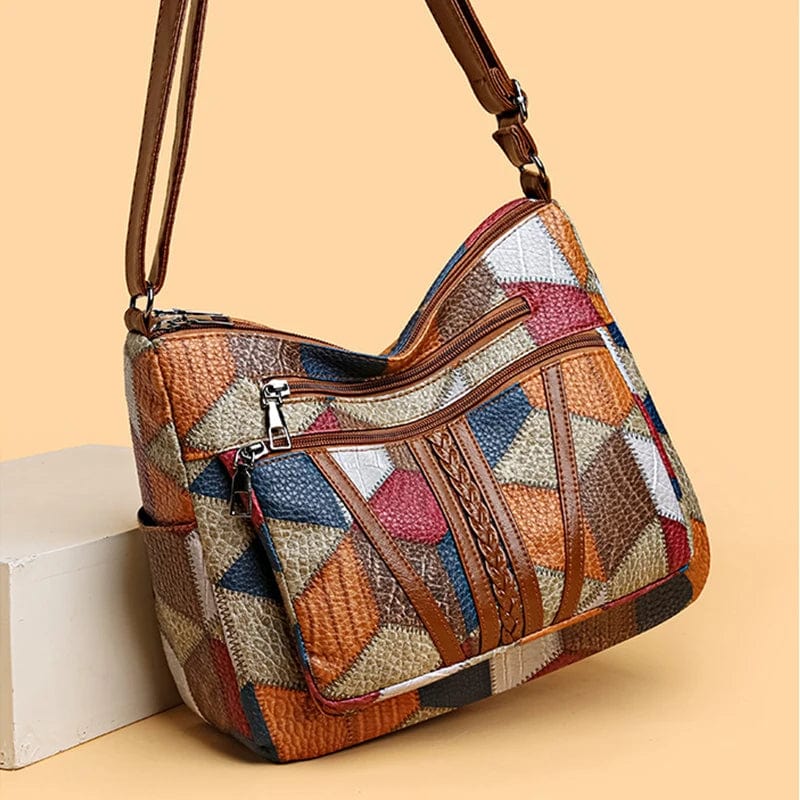 Ozina | Sac à main en cuir mosaïque