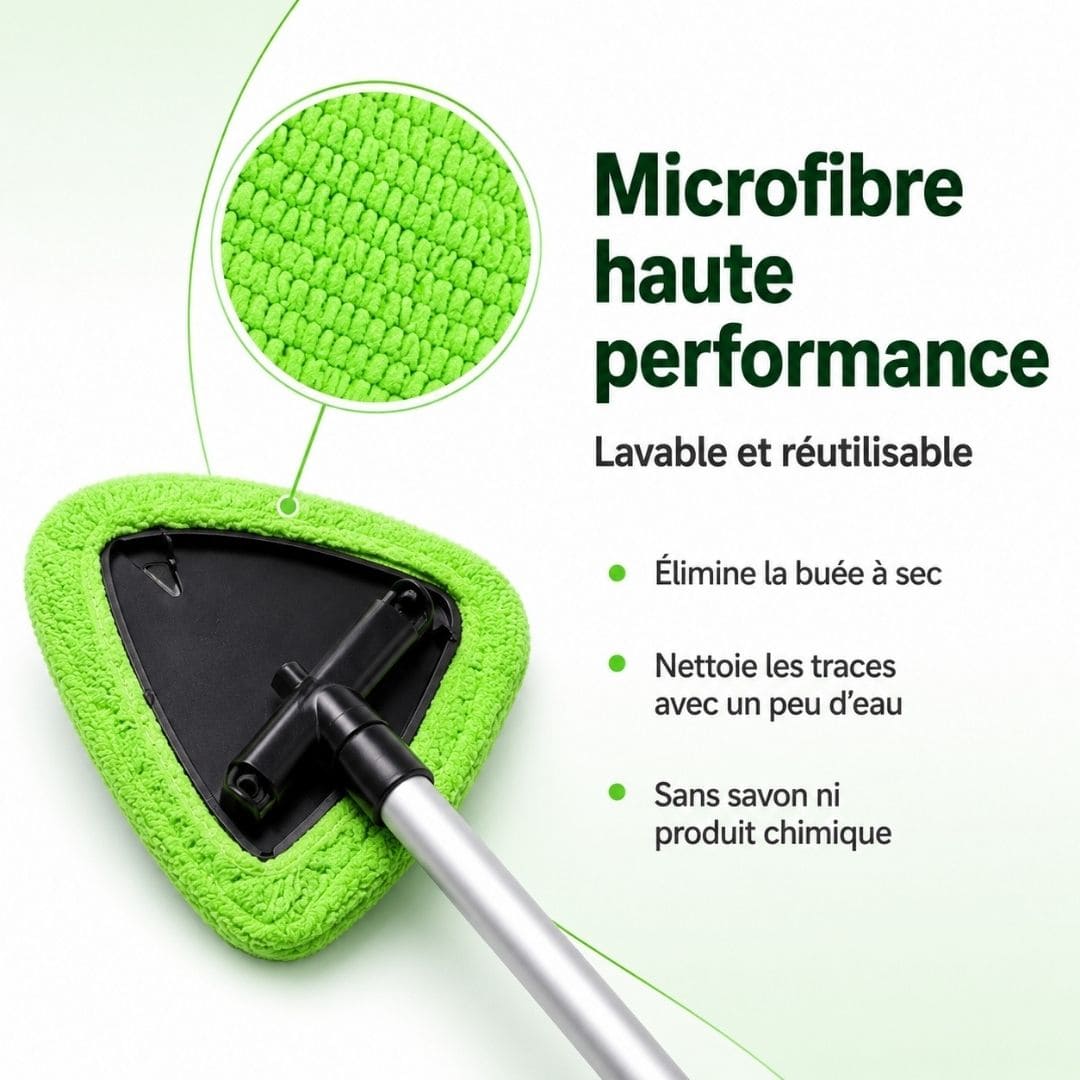 Nettoyeur pare-brise en microfibes Magique – Lave sans laisser de traces