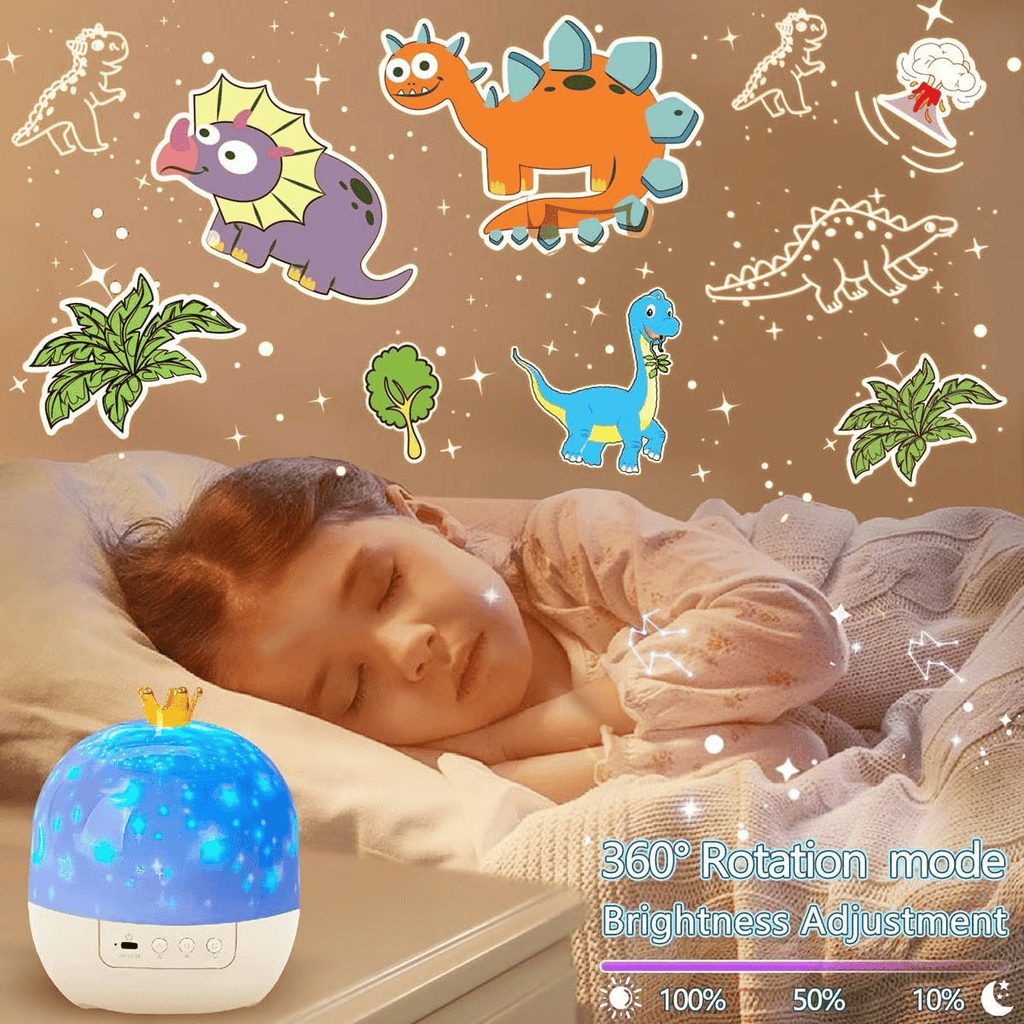 💜Projecteur Magique nocturne pour enfants avec 15 jeux de diapositives