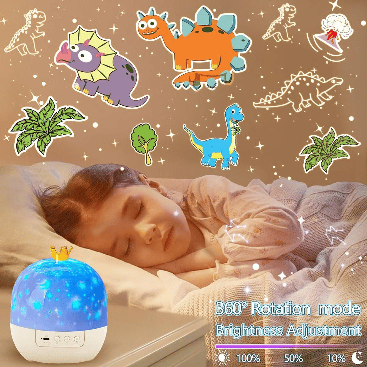 💜Projecteur Magique nocturne pour enfants avec 15 jeux de diapositives