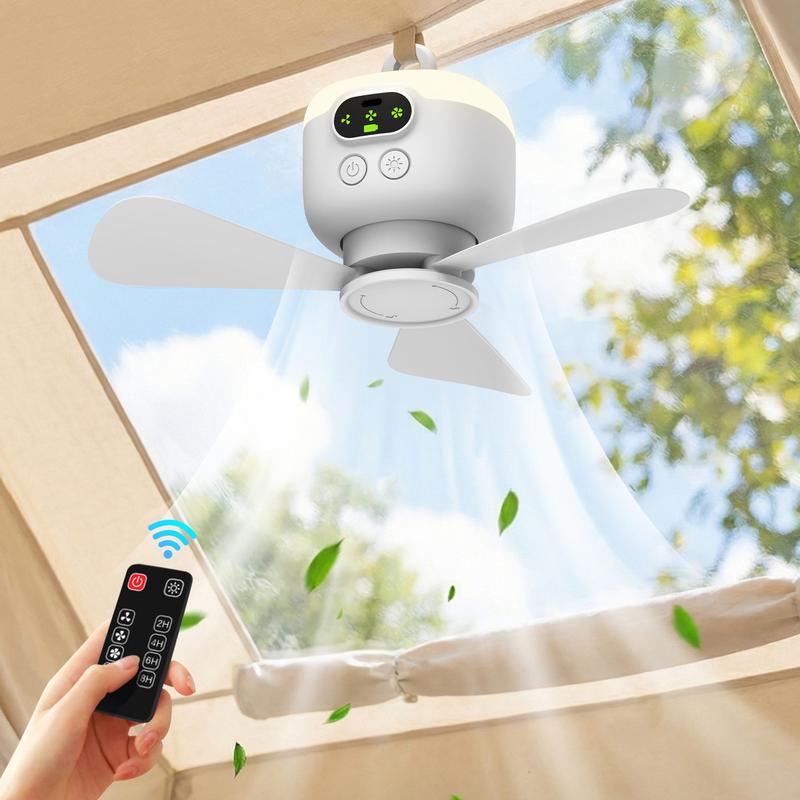 ✨Ventilateur Magique de plafond rechargeable avec éclairage LED ! 🌬️