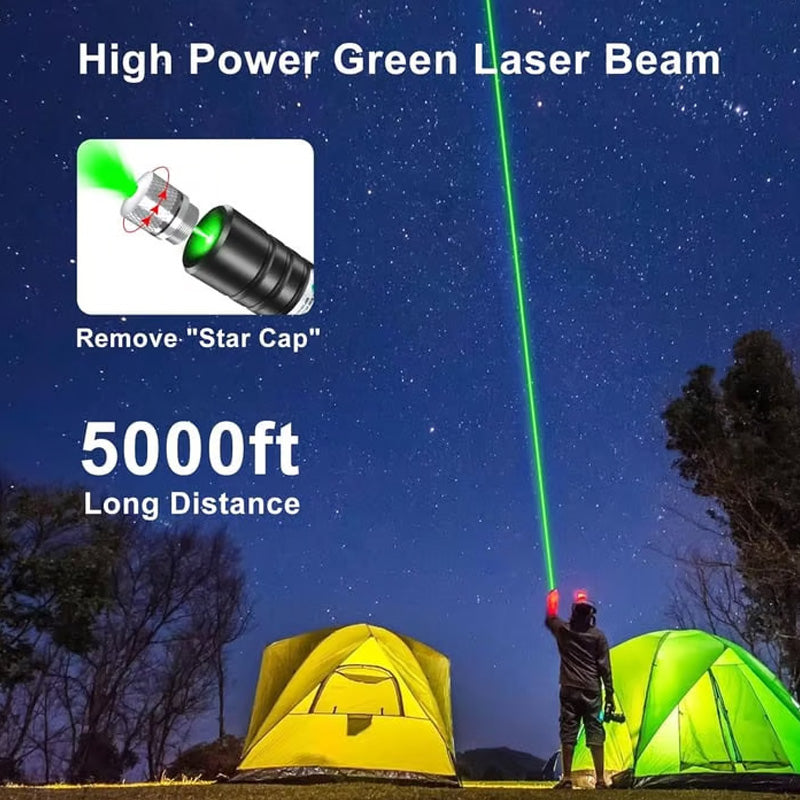 🔥 Lampe torche laser magique haute puissance rechargeable