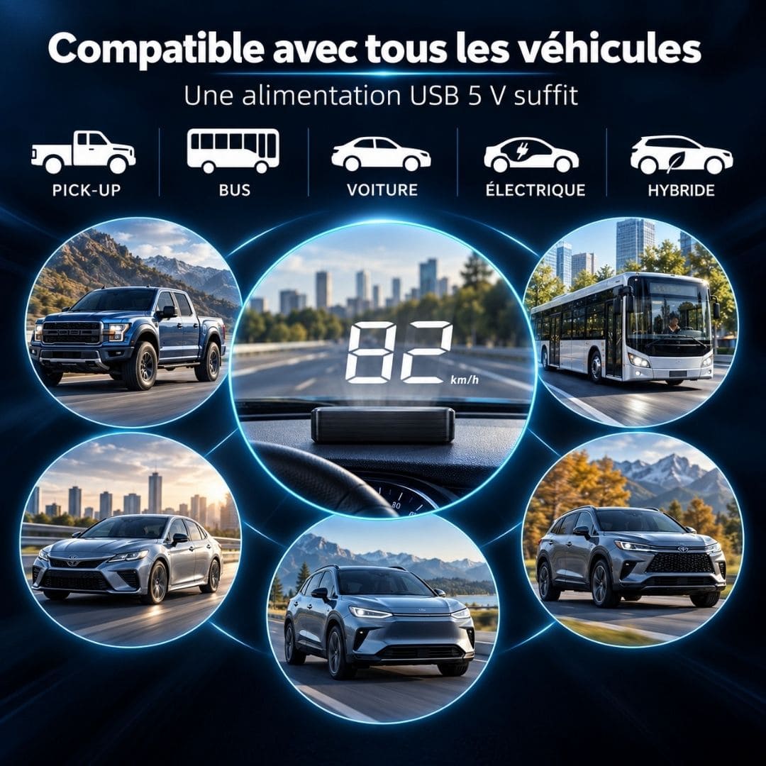 Compteur GPS Pare-Brise – Plus Aucun Excès de Vitesse Involontaire