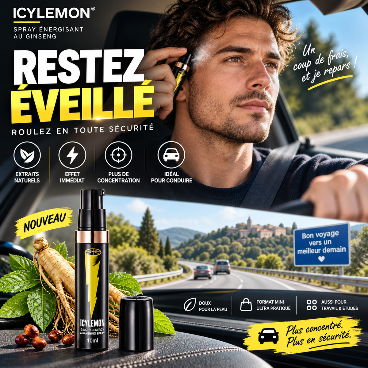 🌿Un spray Magique revitalisant au ginseng