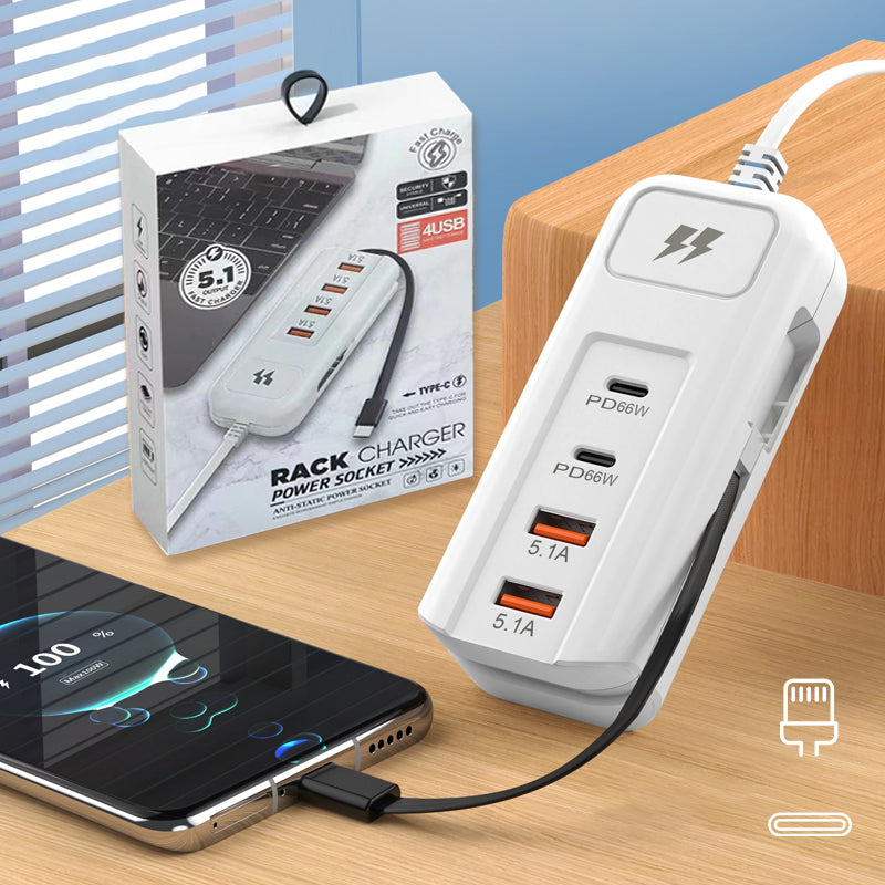 🔈🔈Nouveauté 2026🔥Prise de charge rapide multifonctionnelle - 2PD + 2USB