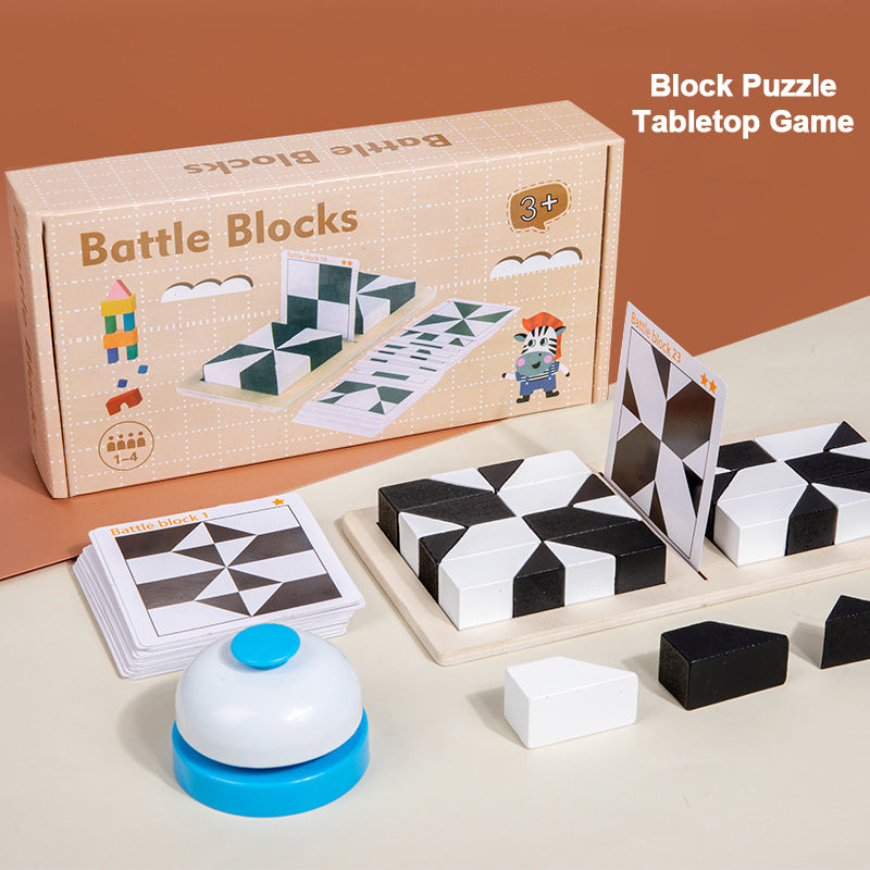 Jeu de puzzle magique de blocs cachés : un jeu interactif pour parents et enfants qui développe l'imagination spatiale