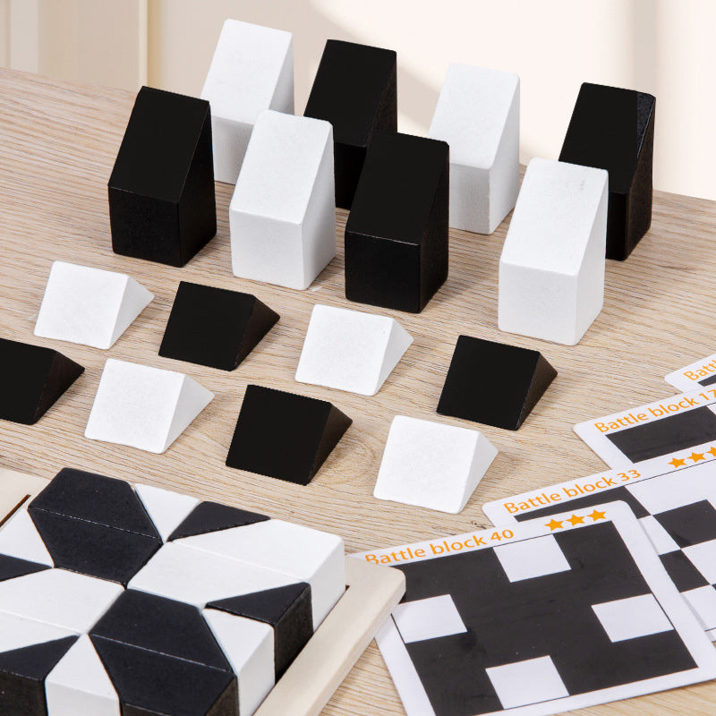 Jeu de puzzle magique de blocs cachés : un jeu interactif pour parents et enfants qui développe l'imagination spatiale