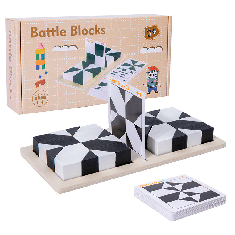 Jeu de puzzle magique de blocs cachés : un jeu interactif pour parents et enfants qui développe l'imagination spatiale