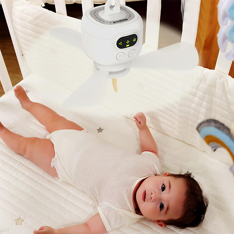 ✨Ventilateur Magique de plafond rechargeable avec éclairage LED ! 🌬️