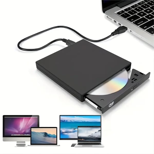 💿💻 Lecteur CD/DVD Externe – Plug & Play, Portable & Compatible Mac/Windows