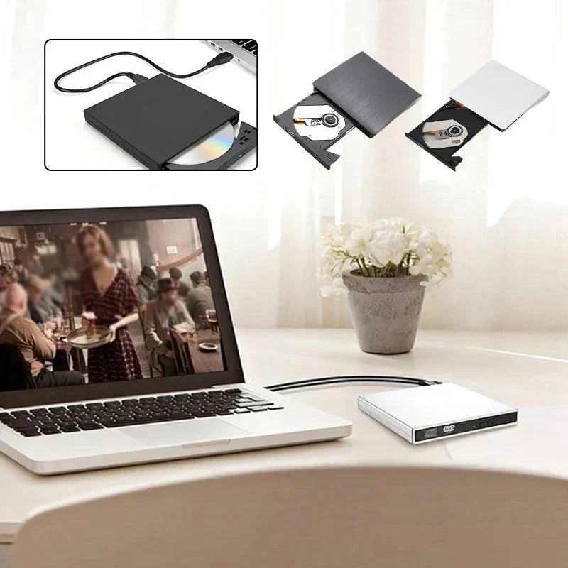 💿💻 Lecteur CD/DVD Externe – Plug & Play, Portable & Compatible Mac/Windows