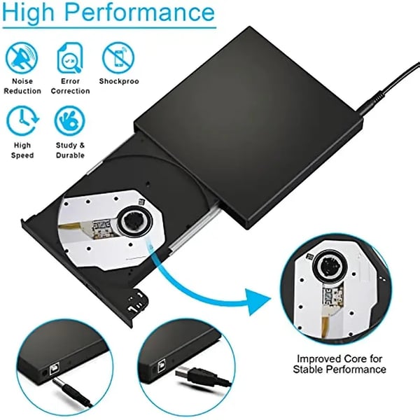 💿💻 Lecteur CD/DVD Externe – Plug & Play, Portable & Compatible Mac/Windows