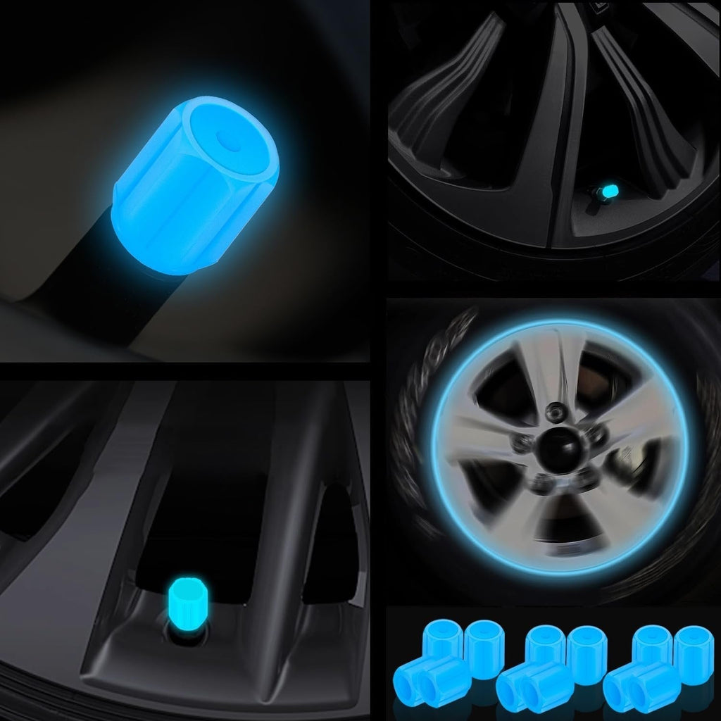 4 Bouchons de soupapes Magiques lumineux