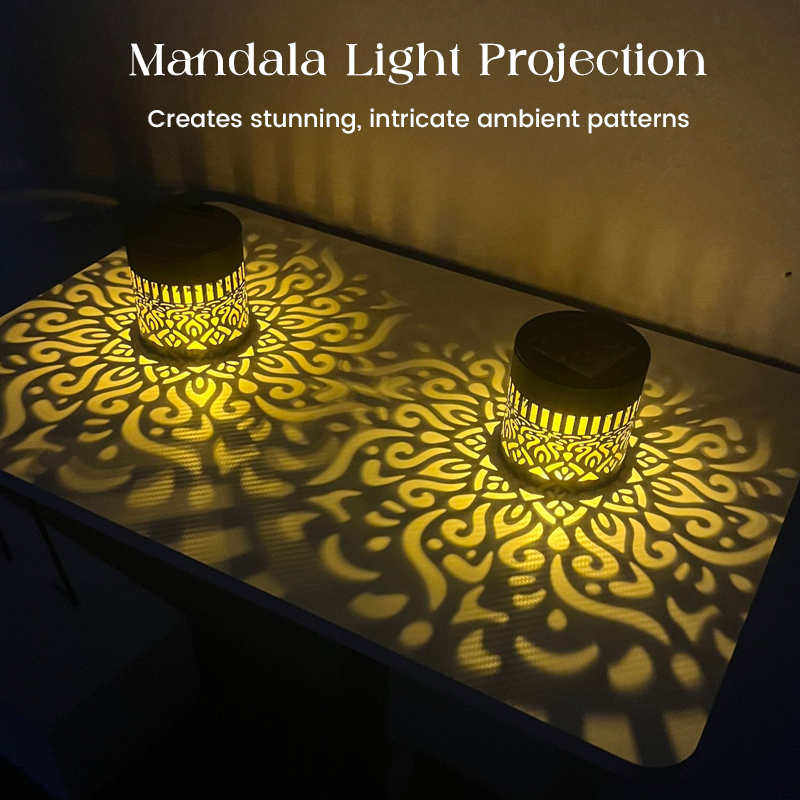 Projecteur Magique de mandalas à énergie solaire )