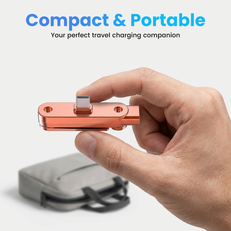 Adaptateur Magique de Charge Rapide 240W avec Support Téléphone Pliable à 360° – Compatible USB-C, Compact & Multifonction 🔌📱